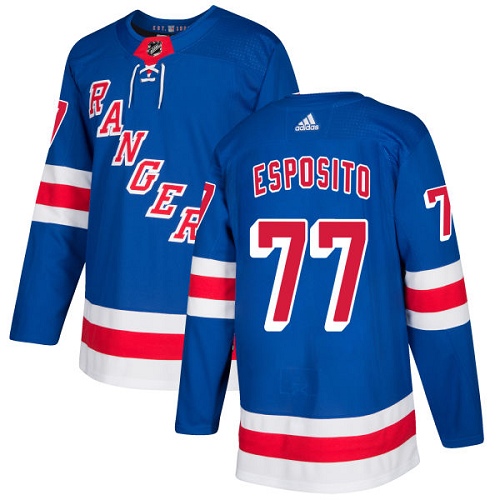 Adidas Rangers #77 Phil Esposito Royal Blue Home Authentic Stitched NHL Jersey - Click Image to Close